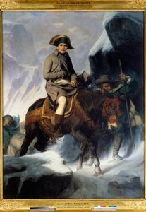 Portrait of Napoleon Bonaparte (1769-1821) crossing the Saint Bernard in 1800 - Painting by Paul Delaroche (1797-1856) 1848 by Paul Delaroche