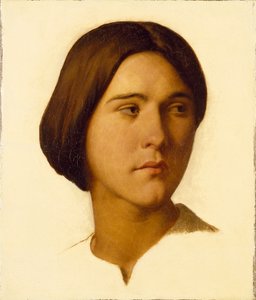 Head of a Young Woman by Hippolyte Jean Flandrin