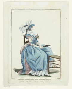 Gallery of Fashion and French Costumes 1787, TTT.388: The Beautiful Sophie Waiting... by Hippolyte Le Bas