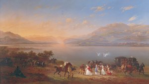 Empress Josephine Arriving to Visit Napoleon in Italy on the Banks of Lake Garda by Hippolyte Lecomte