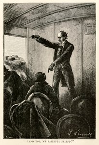 And you, my faithful friend, from Around the World in Eighty Days by Jules Verne, engraved by Louis, 1873
