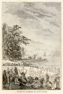 Bands of Hindoos of both sexes, from Around the World in Eighty Days by Jules Verne by Hippolyte Leon after Benett