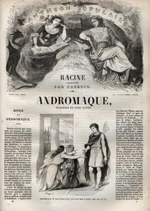 Andromaque tragedy in five acts - engraving in 