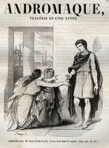 Andromaque tragedie in five acts - Engraving in 