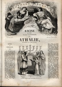 Athalie tragedy by Jean Racine in five acts - engraving in Oeuvres de Jean Racine illustrated by Pauquet and notice by Emile de La Bedolliere - 1851 by Hippolyte Louis Pauquet