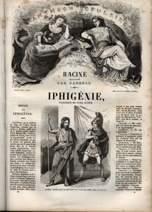 Iphigenie tragedie by Jean Racine (engraving)