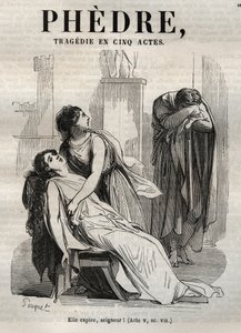 Phedre by Jean Racine (engraving) by Hippolyte Louis Pauquet