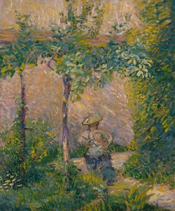 Woman in the Garden by Hippolyte Petitjean
