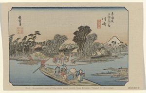 Kawasaki (No. 3. Kawasaki: One of the Fifty-Three Noted Places on Tokaido) by Hiroshige (I) , Utagawa