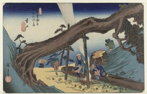 Motoyama (series title: The 69 Stations of the Kisokaido) by Hiroshige (I) , Utagawa