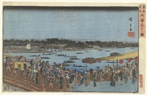 Fireworks at the Ryogoku Bridge