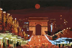 Arc de Triomphe and Champs Elysées at Night, 2015 by Hiroyuki Izutsu