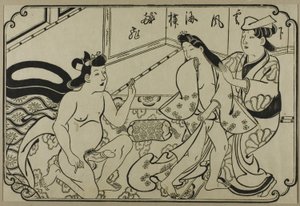 A sheet from a shunga album