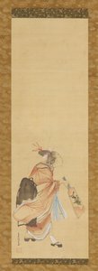 Girl Playing Battledore and Shuttlecock by Hishikawa Sori