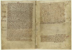 Verse Account of Magna Carta in the Chronicle of Melrose Abbey, 1270s by Historical Document