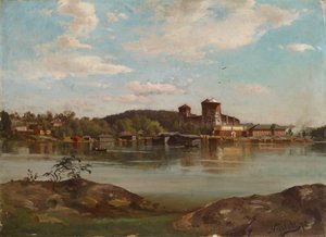 Olavinlinna, Sketch by Hjalmar Munsterhjelm