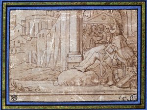 The Wise (meditating). Drawing by Hobben. 16th century by Hobben