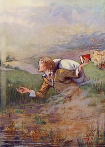 Christian, because of the burden that was on his back, began to sink in the mire
