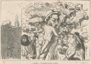 At Asnières by Honoré Daumier