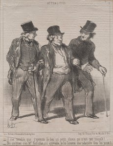 Actualities (No. 7): It seems to me that I notice a little dog there that is not muzzled!...Think nothing of it, Mr. Rohichon; if it approaches, I will throw my snuffbox in its eyes!