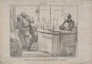 Condemned for Selling Sand Instead of Brown Sugar, 1855 by Honoré Daumier