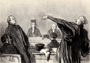 An Advocate Who is Evidently Fully Convinced, 1845 by Honoré Daumier