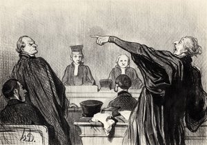 An advocate who is evidently fully convinced... From the Series Les gens de justice, 1845 by Honoré Daumier