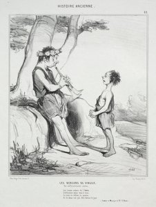 Ancient History, Plate 48: The Shepherds of Virgil by Honoré Daumier