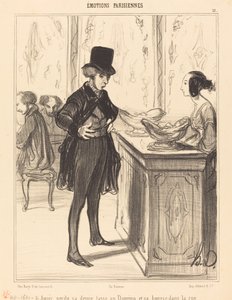Having Lost His Demitasse at Domino and His Purse in the Street by Honoré Daumier