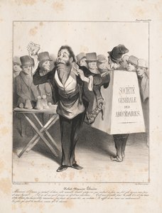 Caricaturana: Pl. 14, Robert Macaire Bookseller by Honoré Daumier