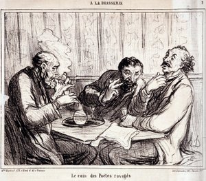 Cartoon about poem writers. Series 