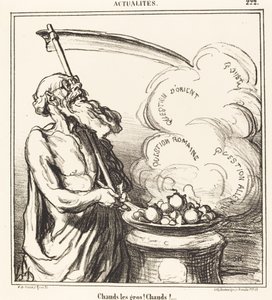 Hot, the big ones! hot!... by Honoré Daumier