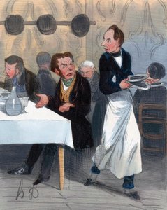 Complaining customer in restaurant