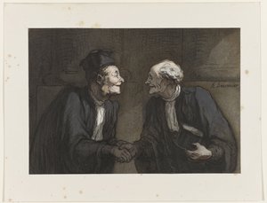Two Lawyers: The Handshake by Honoré Daumier