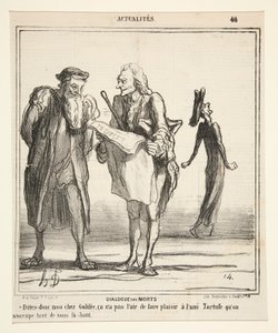 Dialogue of the Dead - Tell me, my dear Galileo by Honoré Daumier