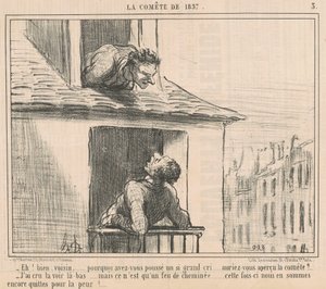 Well, neighbor ... why did you push ... by Honoré Daumier