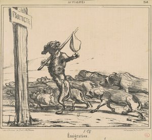 Emigration by Honoré Daumier