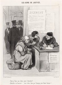 Should We Write a Letter to Soften Her? by Honoré Daumier