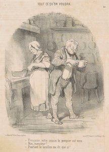 François, Your Cousin the Firefighter Came by Honoré Daumier