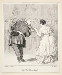 He Delights in the Ball, from Les Banqueteurs by Honoré Daumier