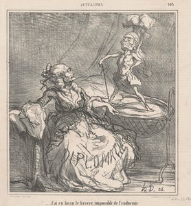 I Tried to Rock Him by Honoré Daumier