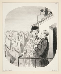 I Am Lodged a Little High by Honoré Daumier