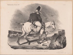 Caricature of Louis Philippe I, King of France on Horseback Among Corpses by Honoré Daumier