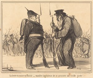 The Mass Uprising in Russia... by Honoré Daumier