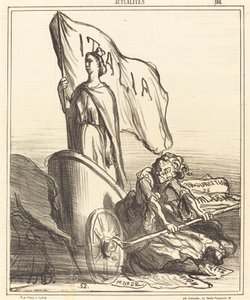 The Reactionary Press Searching in Vain... by Honoré Daumier