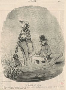 Hunting on the Water by Honoré Daumier
