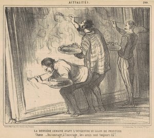 The Last Week Before the Opening of the Salon by Honoré Daumier