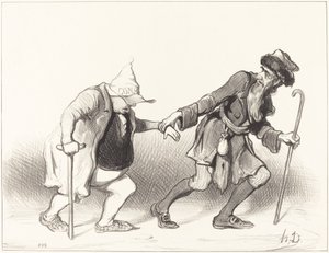 The Constitutionalist and the Wandering Jew by Honoré Daumier