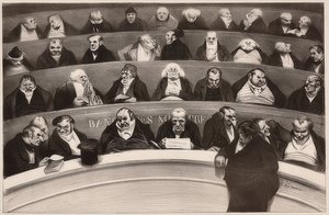 The Legislative Belly. Aspects of the Ministerial Benches of the Unprostituted Chamber of 1834. 1834 by Honoré Daumier