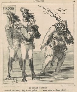 The Departure of Winter by Honoré Daumier